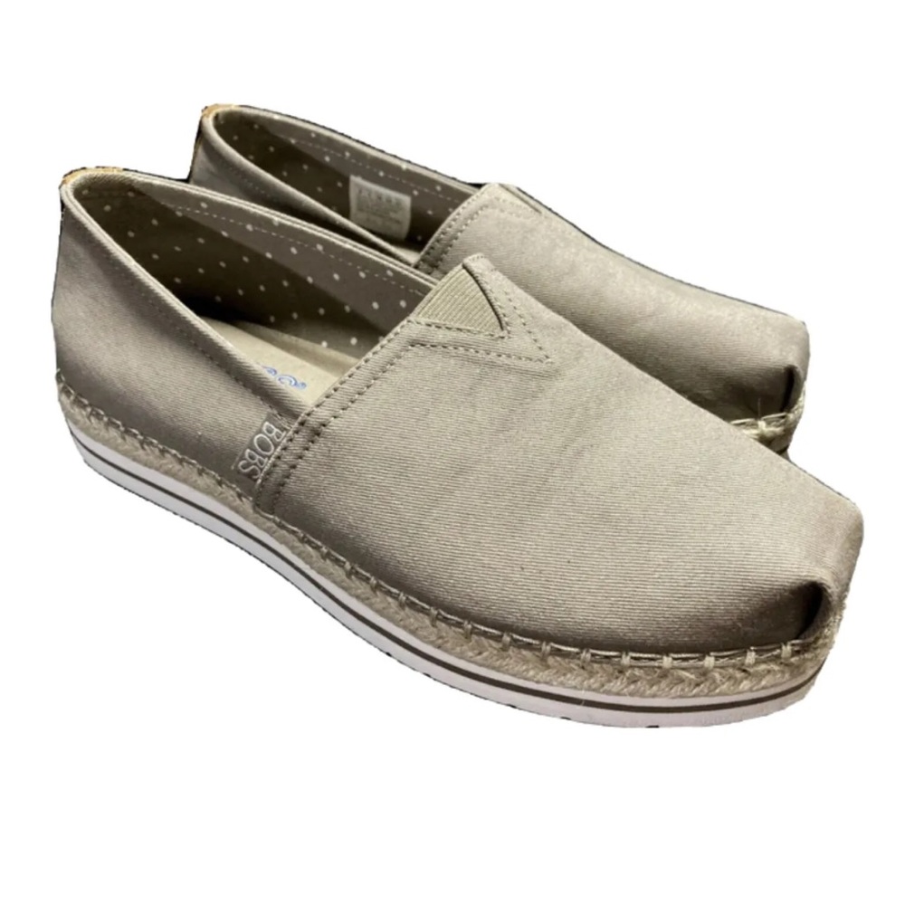 BOBS by SKECHERS Women's Breeze Memory Foam Slip-on Shoes Taupe 8.5